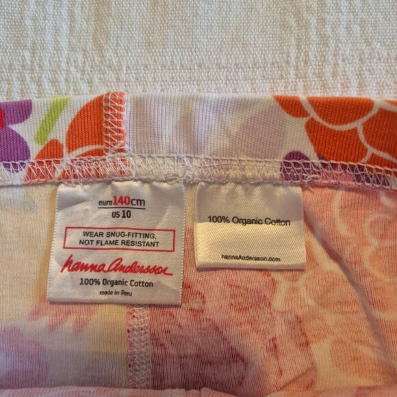 Hanna Andersson girls size size 140 or 10 pajama pants floral design vguc - Picture 2 of 3